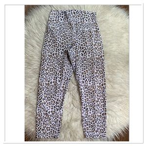 Slinkii Panthera Hi Rise Leggings Animal Print White Tan Black Size Medium